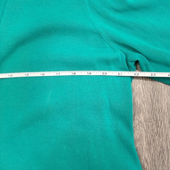 Chico's Women’s Vibrant Teal Knitwear Open Cardigan Size 2 L - Picture 4 of 10